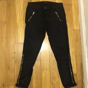 J brand black jeans with zippers